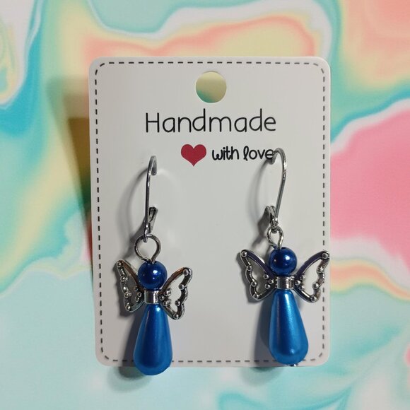 2 for $12 Angel Earrings with Leverback Hoops Christmas Angel - Picture 8 of 16